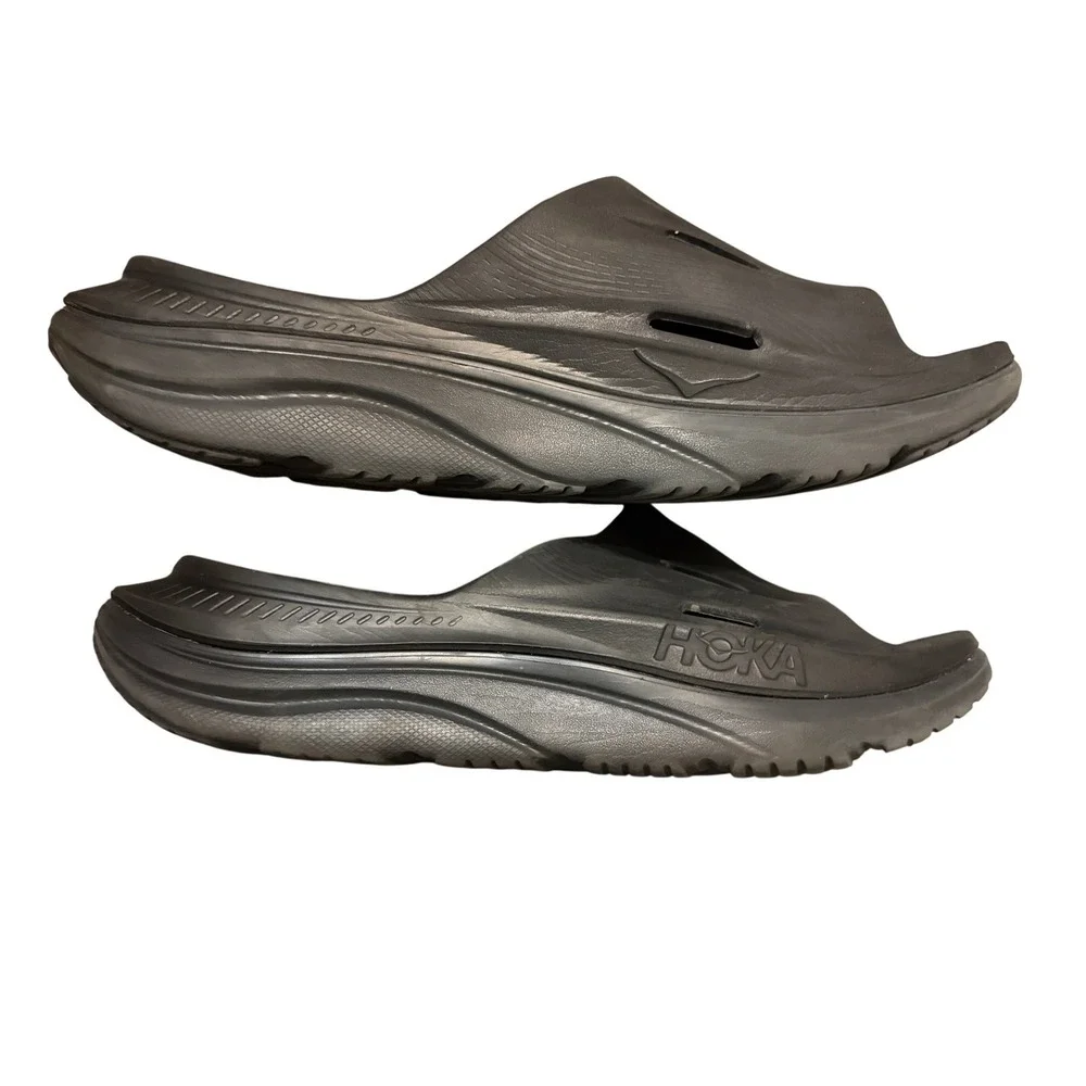 Hoka One One Ora Recovery Slide 3 Mens 11 Black Sandals 1135071-BBLC